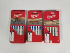 Twenty as new Milwaukee Jigsaw Blades to include 8x T118B (4932 2540 64), 6x T101D (4932 2743 51), 6