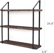 Four Mkono floating wall shelves, 60cm (stock image).
