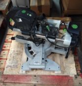 A pre-owned Festool Kapex KS120 EB 240v sliding compound mitre saw.