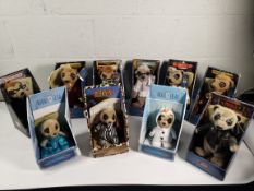 Ten Compare The Meerkat soft toys, most with certificates of authentication.