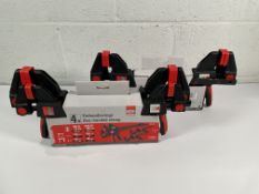 Two as new Bessey 4 Piece One Handed Clamp Sets (2 x EZM15-6 and 2 x EZL30-8).