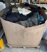 Assorted pre-owned clothing and related (stillage not included).
