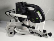 An as new Festool Kapex Sliding Compound Mitre Saw, KSC 60 EB-Basic, 18/36V, 216mm (577775) (body/ch