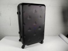An as new Airline hard suitcase/trolley with wheels, black.