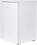 An Igenix under counter 55cm larder fridge in white, boxed (IG255W) (stock image).