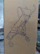 A Babyway umbrella stroller (boxed).