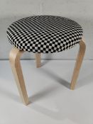 An as new Maharam Edition Artex Stool 60 by Alvar Aalto.