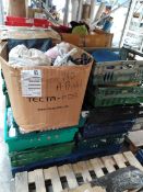 A pallet of assorted items to Include homewares, tools and toys related. (over 18s only)