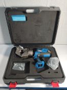 A pre-owned Brywoods battery-operated hydraulic crimping tool (REF: GBC-713H, sold as seen).