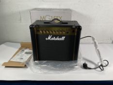 A Marshall MG15GFX Gold 15W Combo Amp (UK conversion plug required).