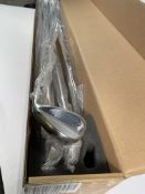 A set of as new Takomo 101 irons, RH, 4-PW (7 irons) with a KBS Tour Lite shaft, regular flex.