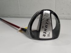 An as new Hammer Turbo Air distance golf driver, 10° right-handed club with an extreme x-factor aero