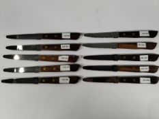 Ten stainless steel Grapefruit knives 90mm (over 18s only).