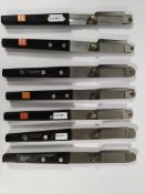 Seven Wusthof asparagul peeling knives 210mm (4080) (over 18s only).