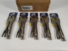 Five as new Irwin VISE-GRIP 10R locking pliers, 250mm/10