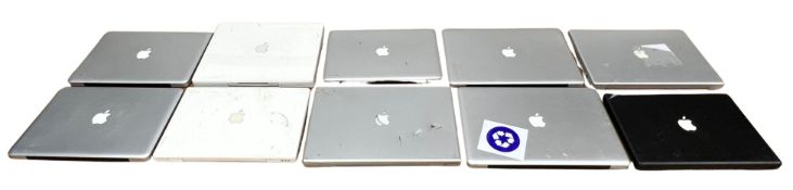 Assorted pre-owned Apple MacBooks (Drives removed - See description).