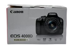 As new Canon EOS 4000D DSLR Camera & EF-S 18-55 mm f/3.5-5.6 III Lens (Please note: Not originally i