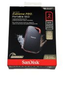 As new SanDisk Extreme 2TB USB-C Portable SSD (EAN: 619659181314 P/N: SDSSDE8-2T00-G25) (Box sealed)