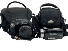 Pre-owned Sony Cyber-shot DSC-H300 Digital Compact Camera & an unbranded Digital Video Camera (Both