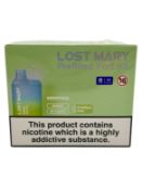 Pack of 10 Lost Mary BM600 20mg/ml Menthol Prefilled Pod Vape Kits (Exp 04/27) (EAN: 6932570128188)