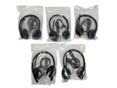 Five pre-owned EPOS Sennheiser ADAPT 160T USB II Headsets.