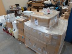 Three pallets of assorted commercial and industrial liquids and related.