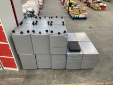 Fifteen metal lockable cabinets (All with keys).