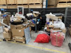 Three pallets of household and related items.
