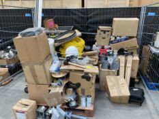 Three pallets of assorted miscellaneous and related items.