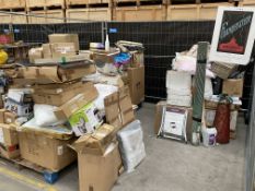 Three pallets of household and related items.