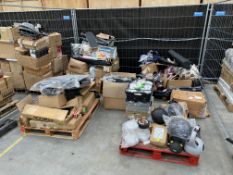 Three pallets of sports and related items.