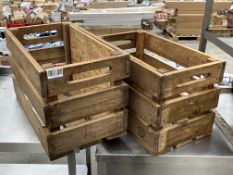 Two vintage wooden crates.
