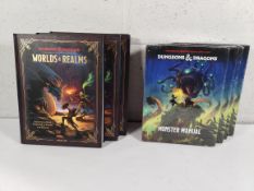 Seven Dungeons and Dragons game/lore books to include 3x Worlds & Realms - Adventure from Greyhawk t