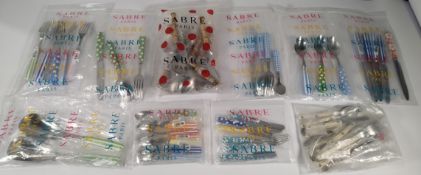 A quantity of as new Sabre Paris fine crafted cutlery - various designs and types - forks, spoons, k
