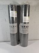 Two as new Karma Fitness extra thick and extra wide exercise mats, Size: 183cm x 80cm x 10mm.