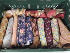 Ten assorted Liberty fabrics cotton, approx. 1.36 x 1.33m.