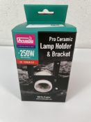 Twelve as new Arcadia Pro Ceramic Lamp Holder and Brackets (E27).
