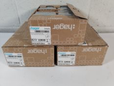 Twenty nine as new Hager Products to include 20x Hager Sollysta 13A FCU switched with LED indicator