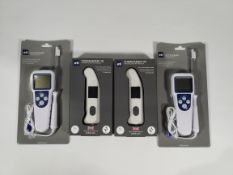 Four as new Eti Thermometers, 2x Thermapen IR Infrared, (228-065), 2x Detachable Penetration Probe,