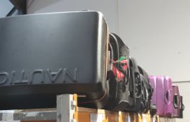 Thirty pre-owned travel suitcases/luggage bags, various colours, sizes and conditions.