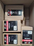 Four assorted F4P related items - A pipe vice (F4PPV) and three 1 gang rubber trailing sockets (F4PR