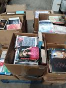 Thirteen boxes of as new and pre-owned books (fiction and non-fiction).