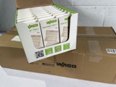 Three boxes of 24 as new Wagobox Pro 4 junction box enclosures.
