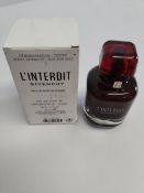 A L'interdit Givenchy tester eau de parfum Rouge, 80ml/2.7fl.oz, boxed (packaging slightly worn).