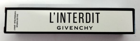 As new L'interdit Givenchy eau de parfum vaporisateur spray 12.5ml testers (pack of 5) sealed, boxed