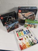 Four as new Lego items to include Harry Potter 76422, Technic 42164 and a Lego Ideal book.