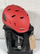 An as new Smith X North Face Nexus Helmet, red/black, large.