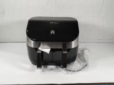 An as new Instant Vortex Plus Dual Drawer Air Fryer, 7.6L (140-3126-01-UK). Couple of transit scratc