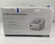 Cuisinart icecream and gelato professional maker ICE100BCU (box unsealed}.