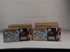 Six Tommee Tippee closer to nature blue newborn starter sets.